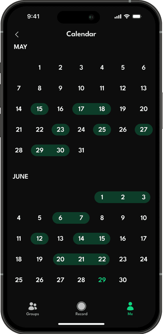 calendar screen