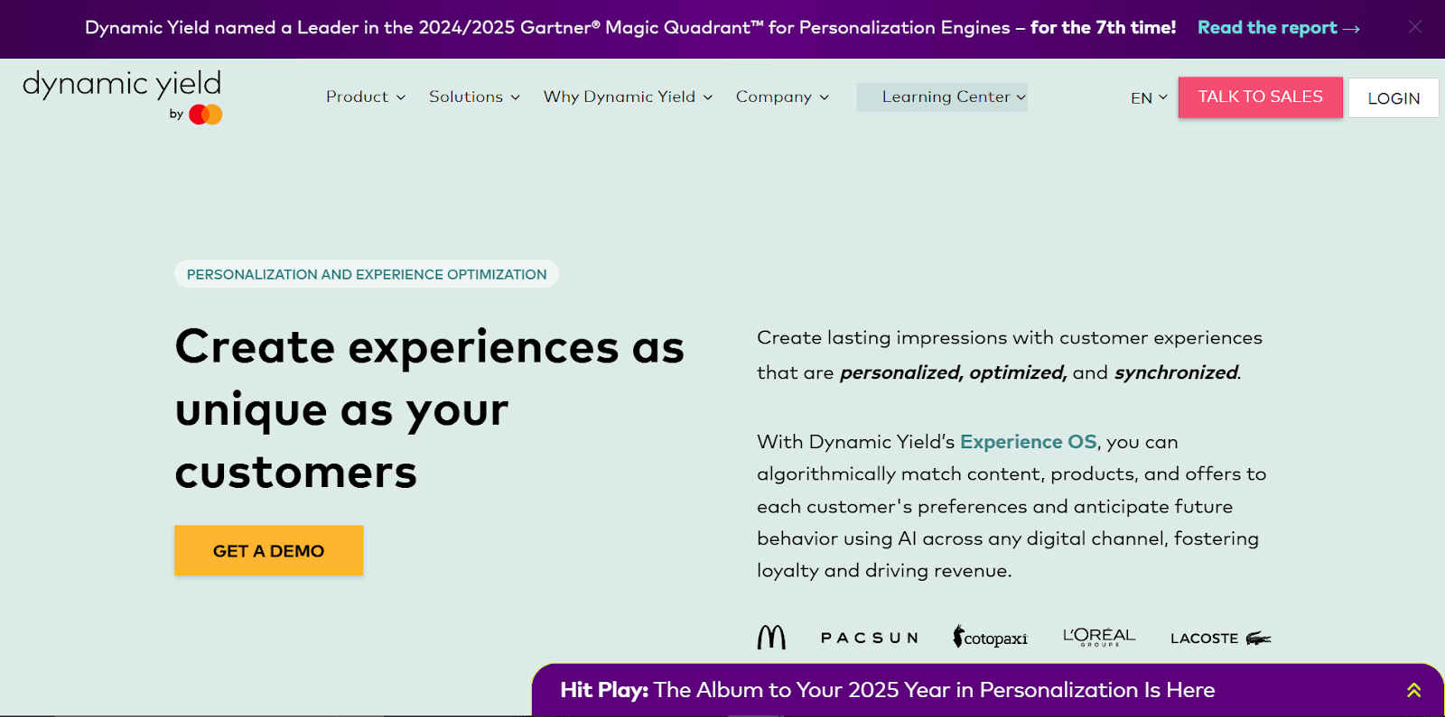 Dynamic Yield: AI-driven personalization for optimized customer experiences.