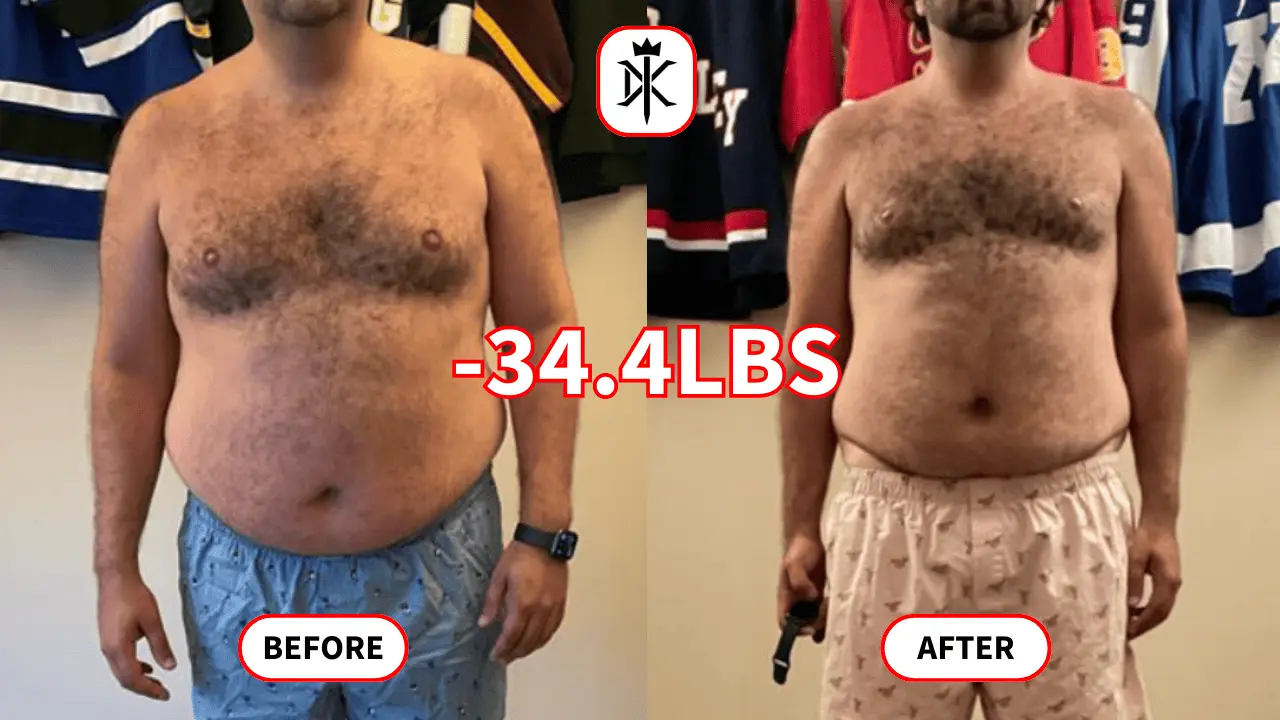  Default Kings Before and After 34lb Weight Loss Trasnformation Photo