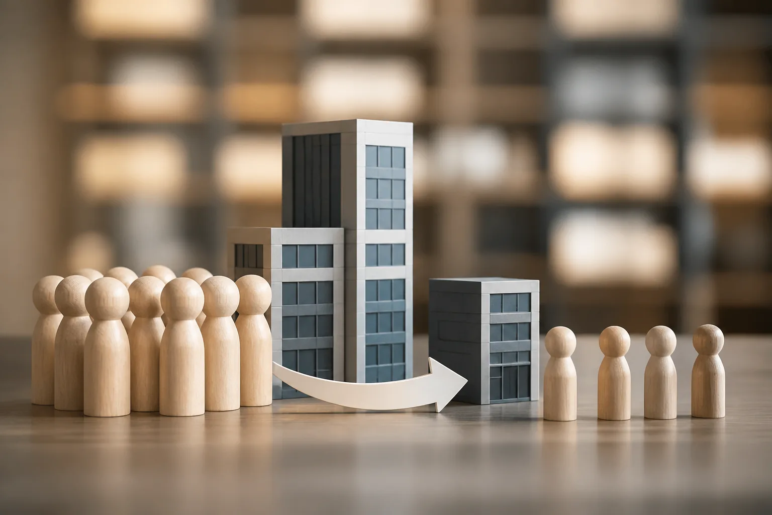 Downsizing an Existing UAE Company beside a Dubai trade license document and a modern office