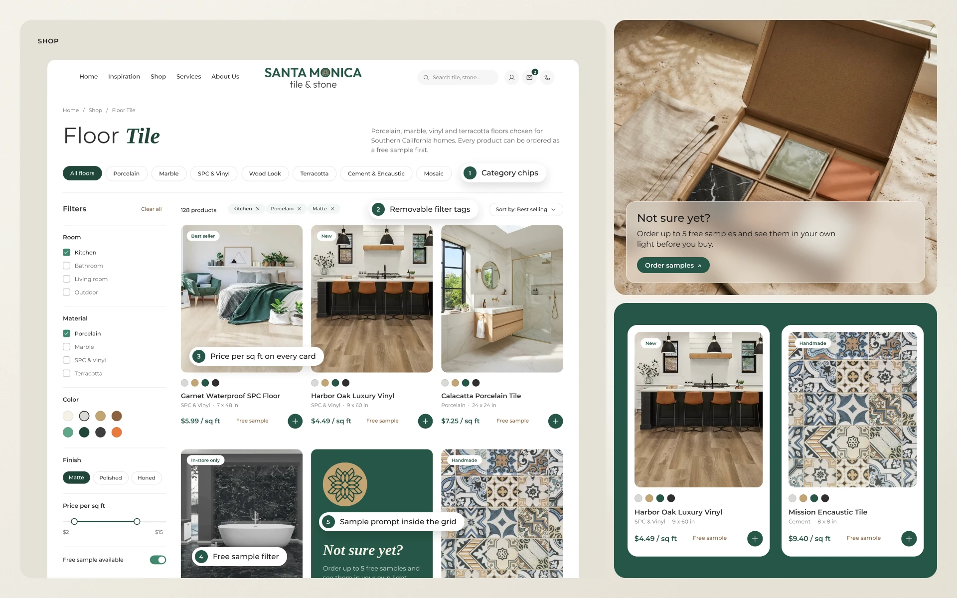 Santa Monica Tile & Stone E-commerce Design