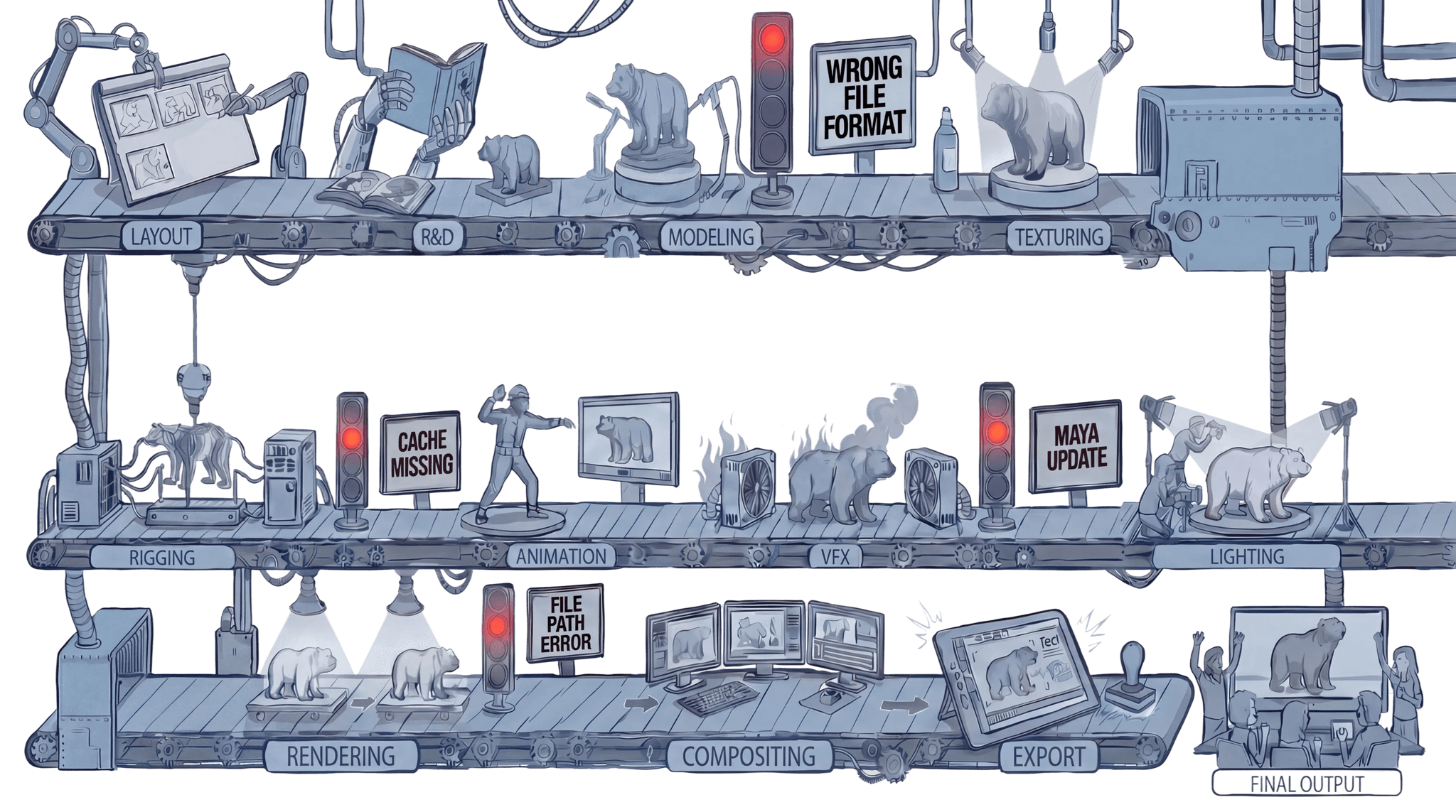 a blue and pink abstract background with wavy lines