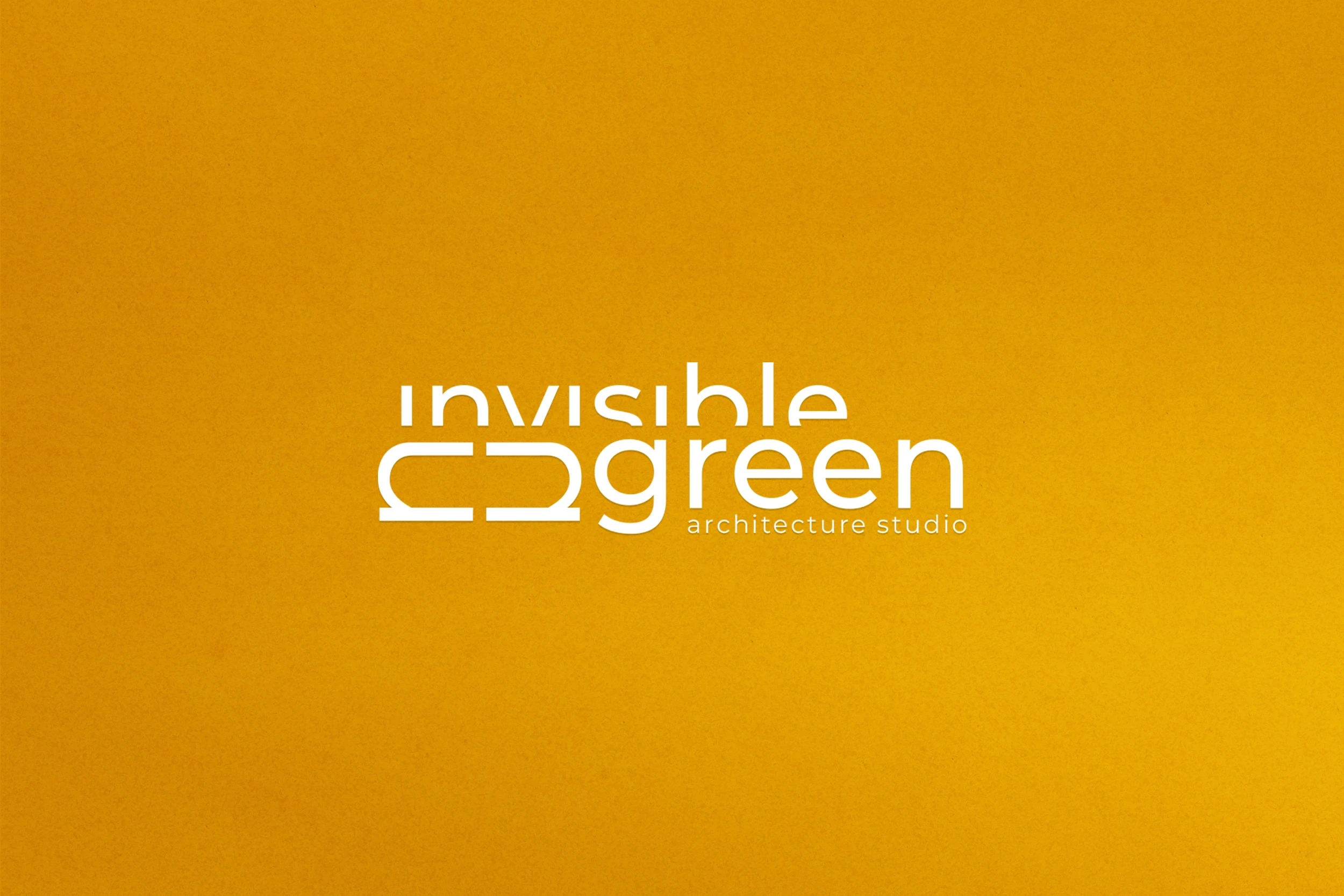 Logo design for Invisible Green Architecture Studio featuring minimalist typography and contemporary visual identity.