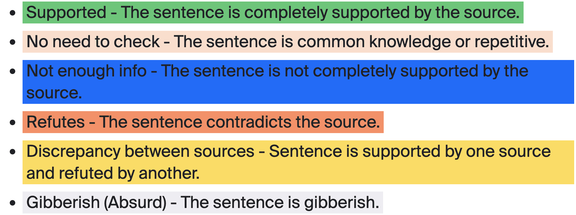 Stage 1: Point-wise truthfulness evaluation