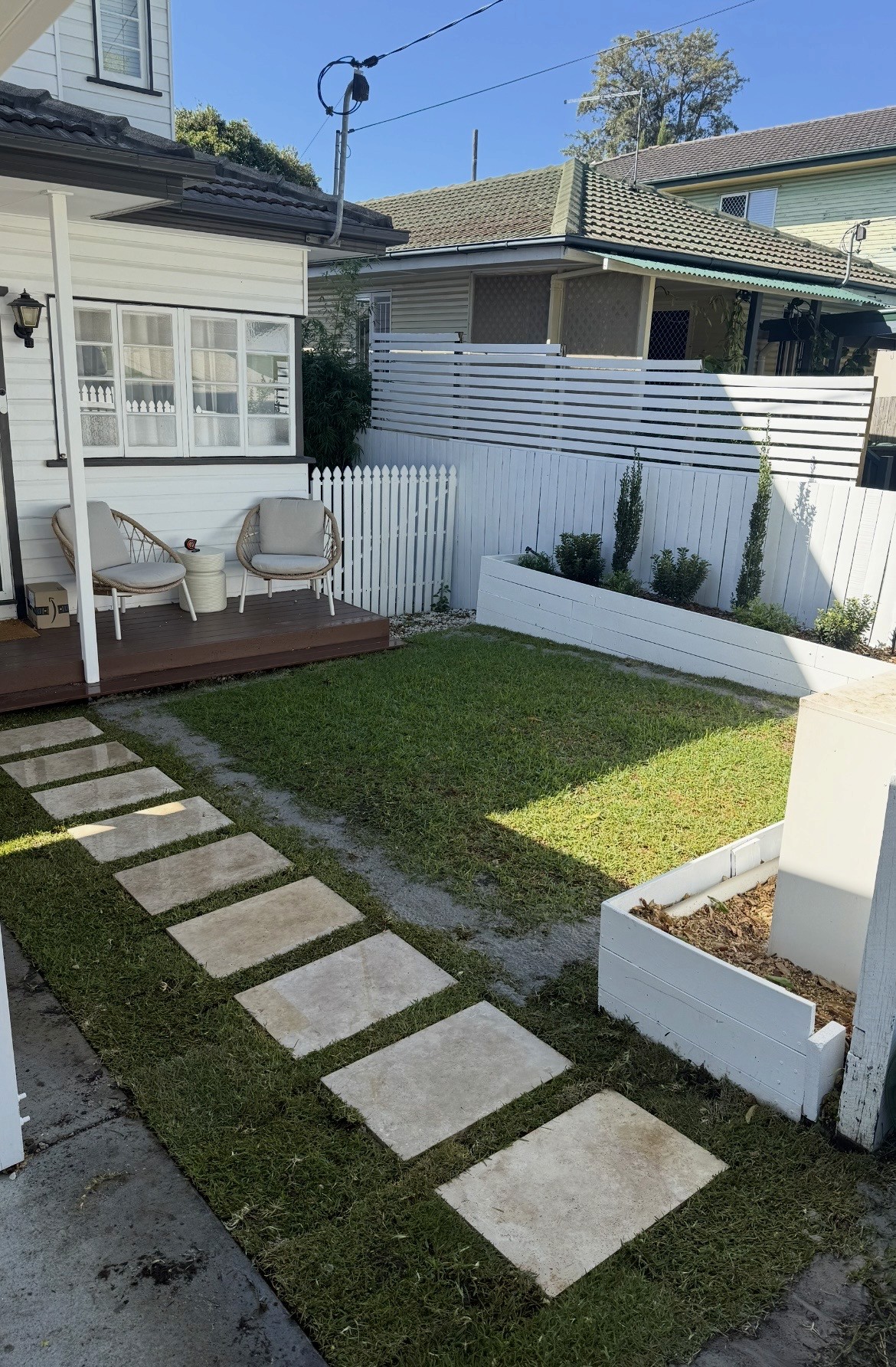 Beautiful landscaped garden with greenery and outdoor design elements.