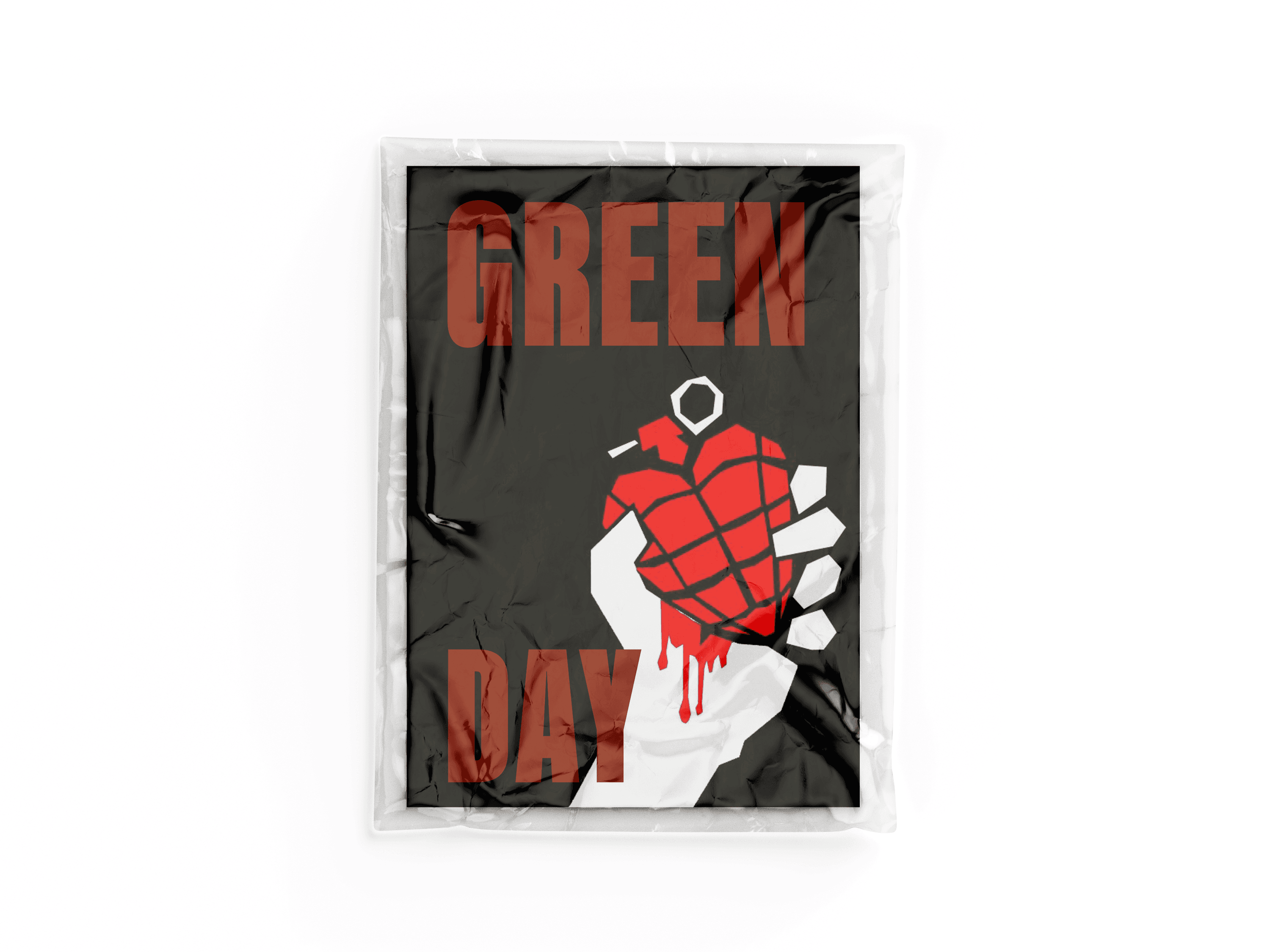 Minimalist coffee can design in hand – black and white packaging with bold typography