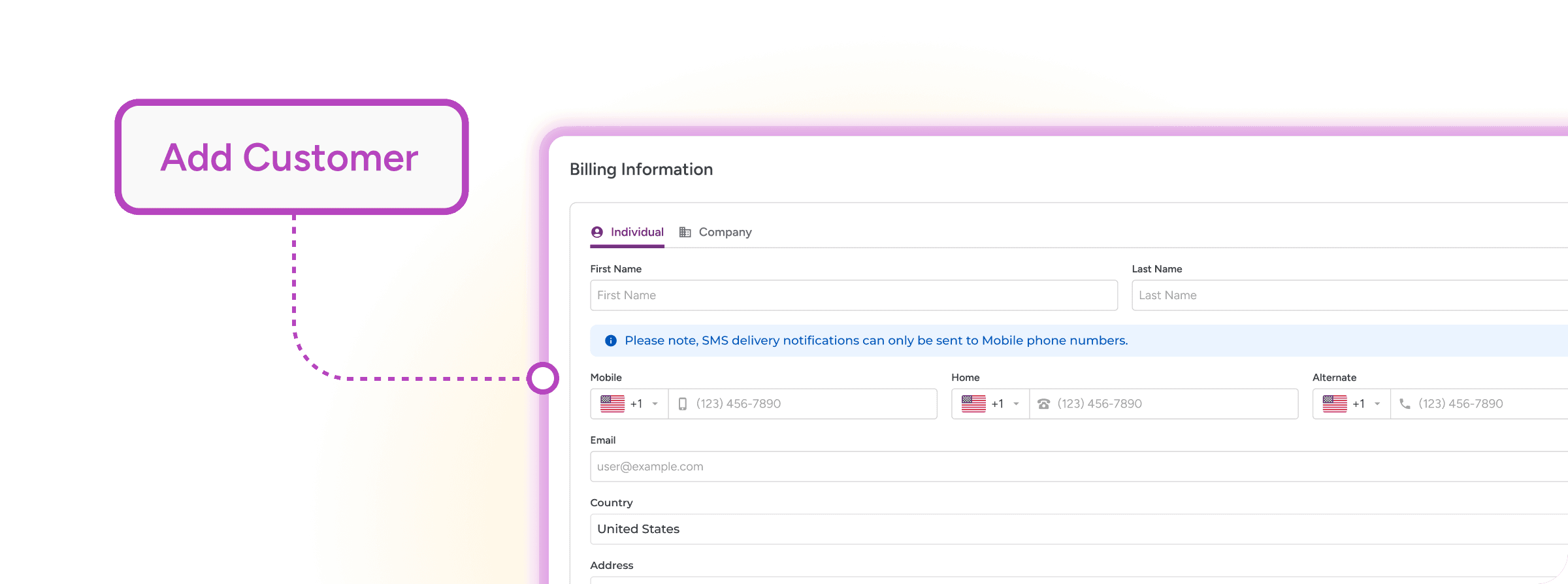 Create Customer Profile
