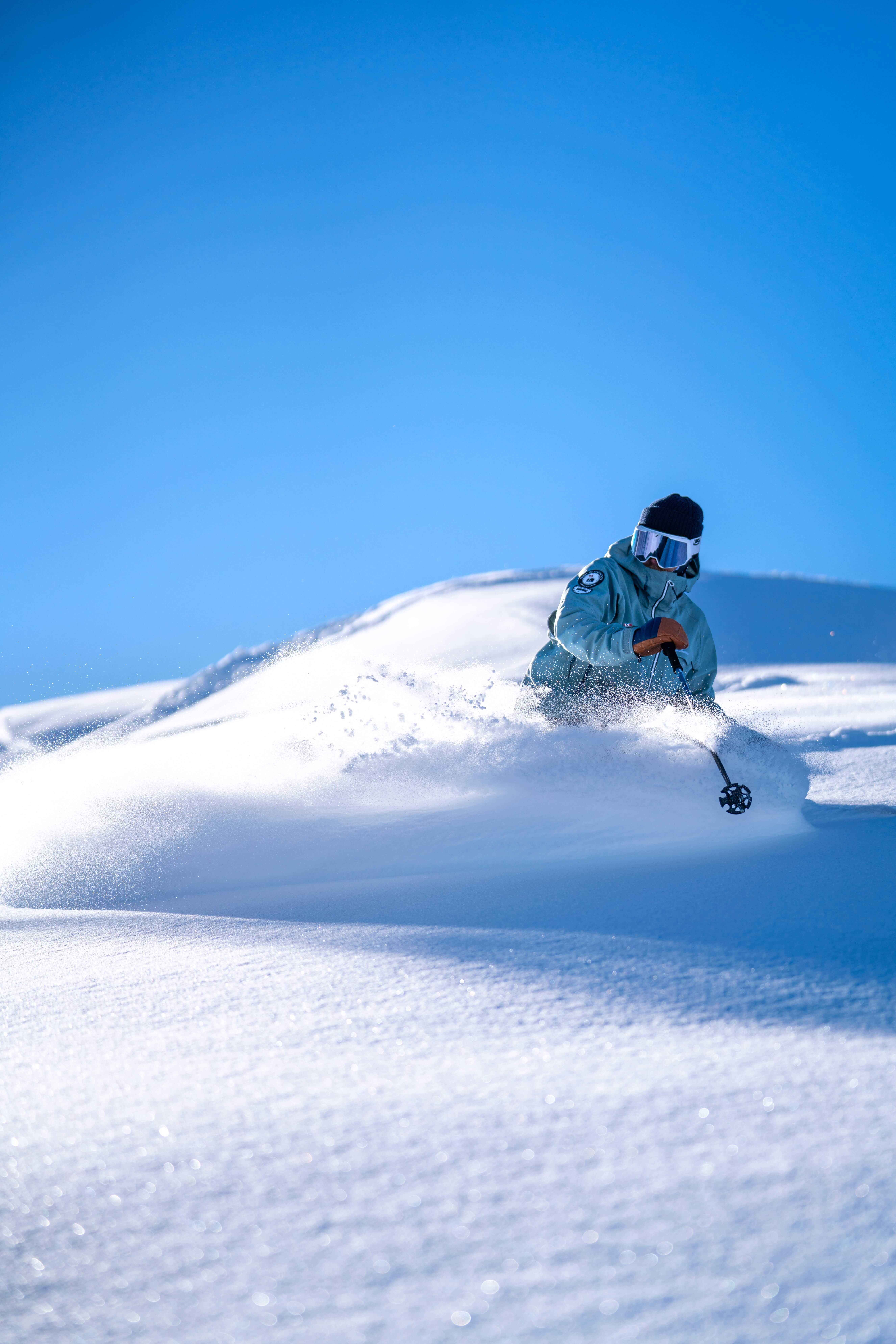 Skier in powder