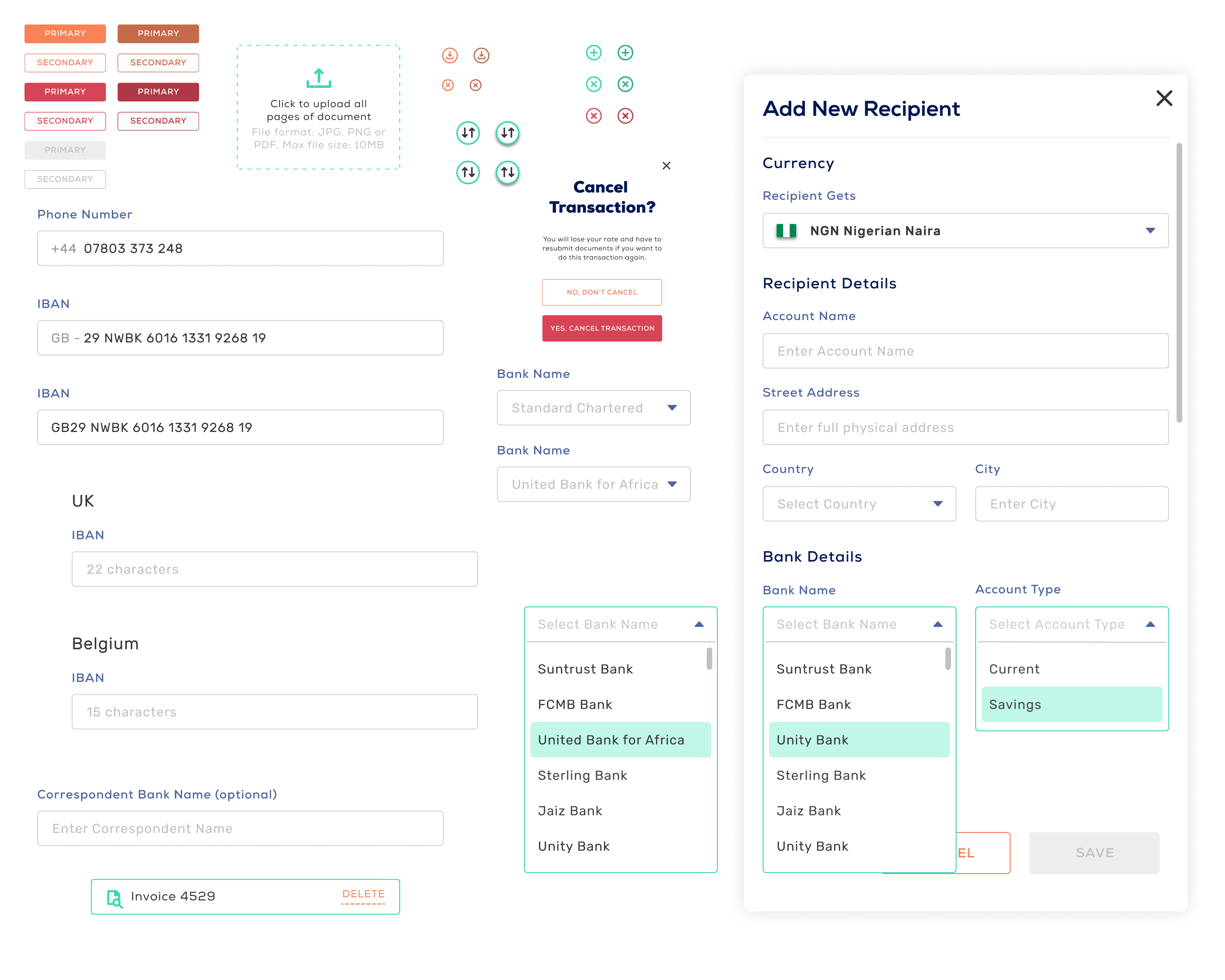 A messy Figma file with lots of unorganised components.