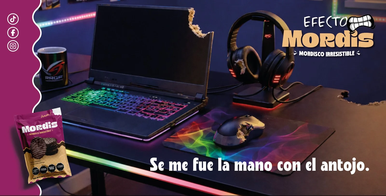 PC gamer con periféricos mordidos