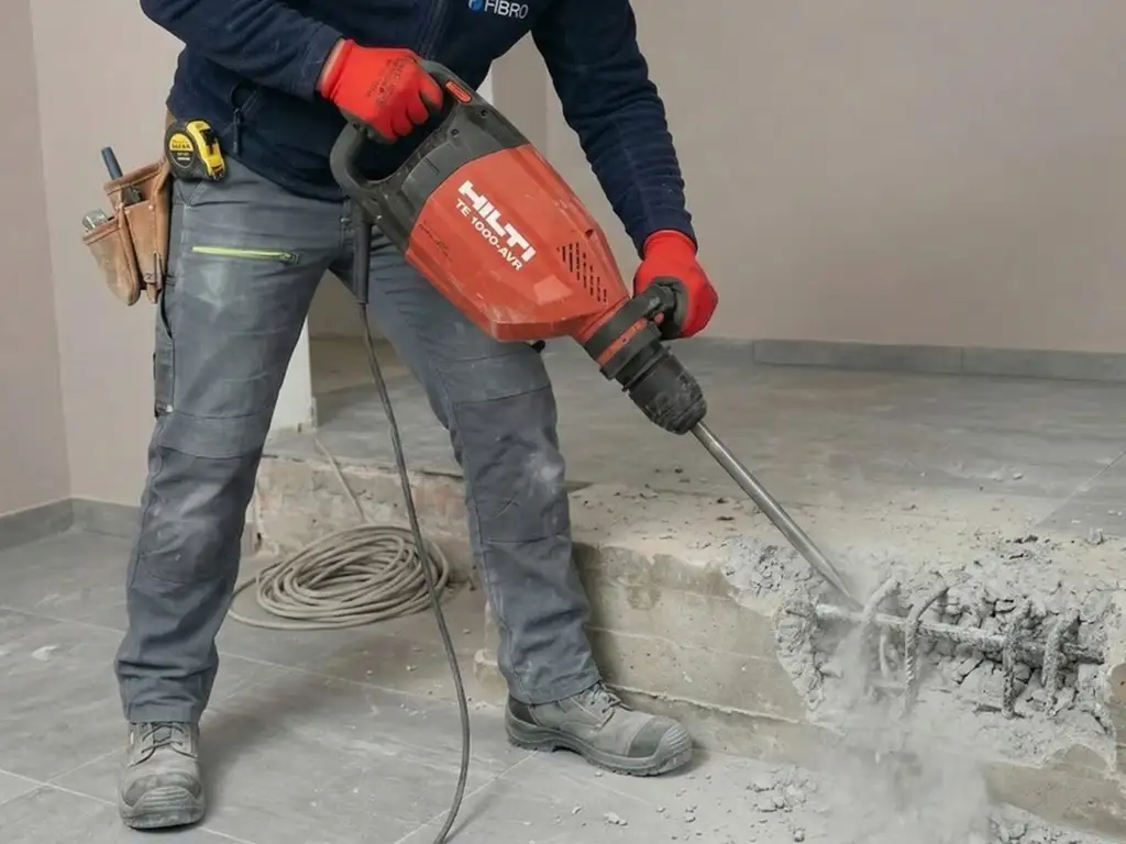 Teilabbruch mit Bohrhammer – gezielter Rückbau von Betonboden