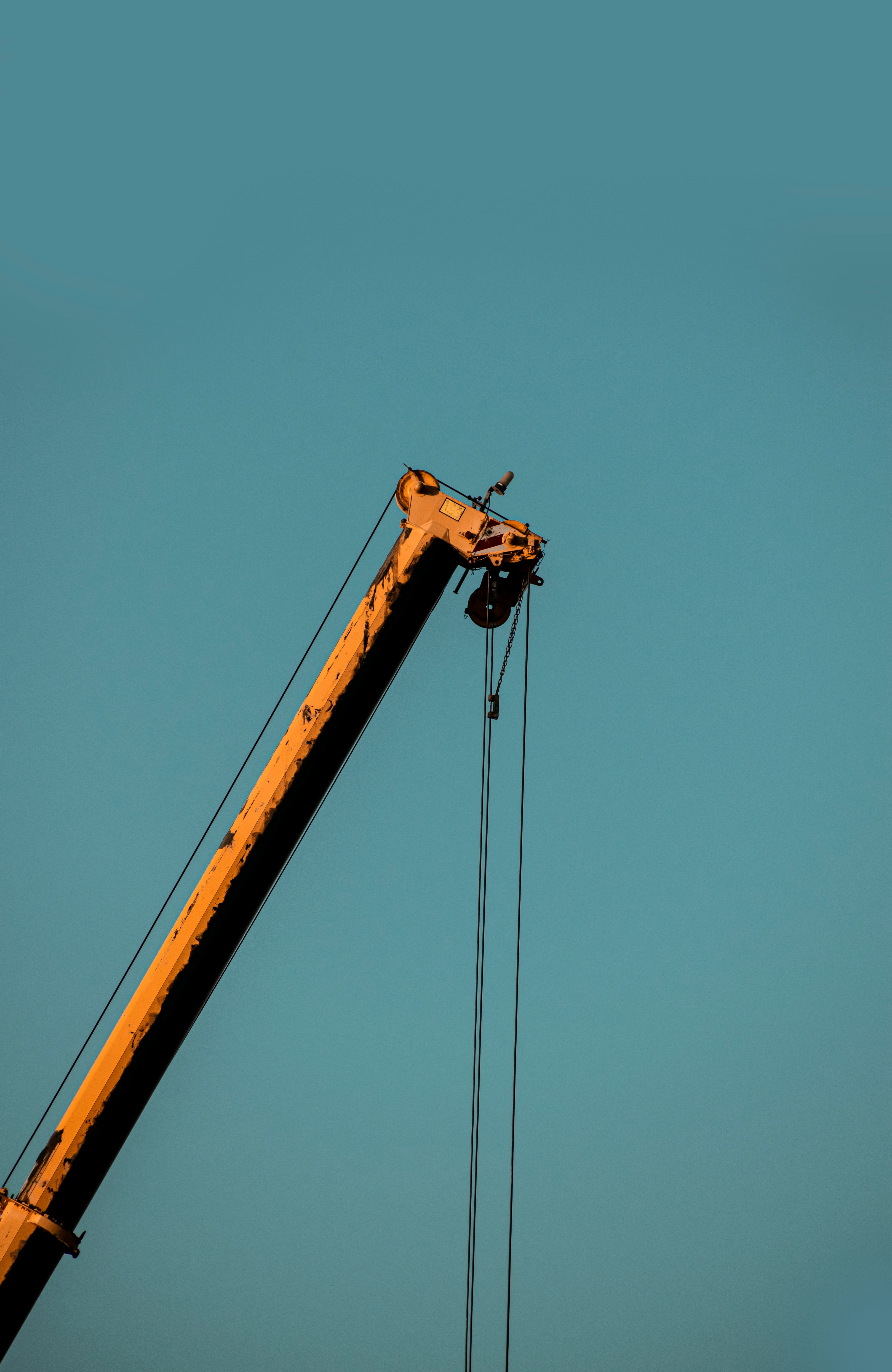 a person on a crane