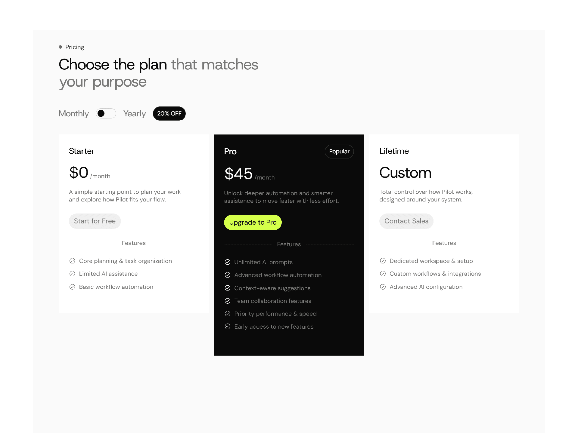 Superfast Saas Ai template thumbnail with pure white background and Black accent color thumbnail 3