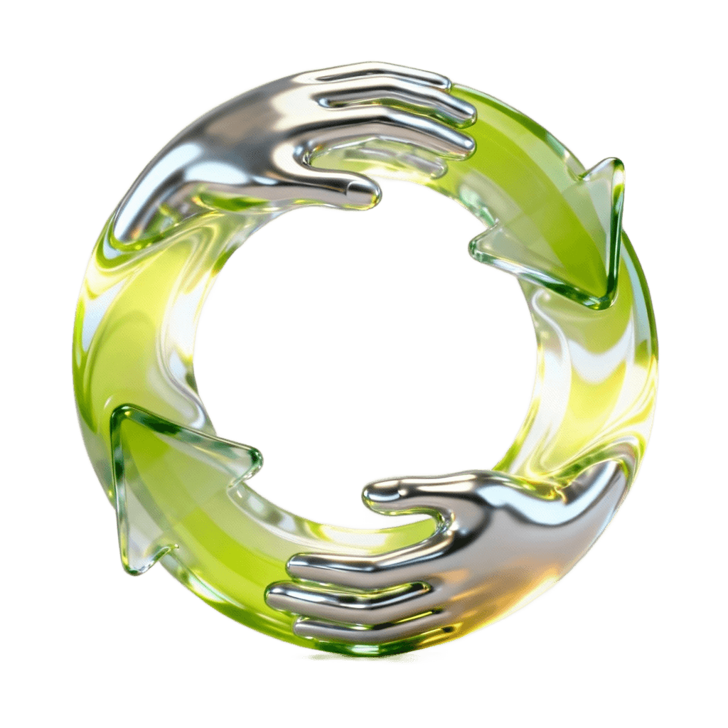 Abstract metalic shape