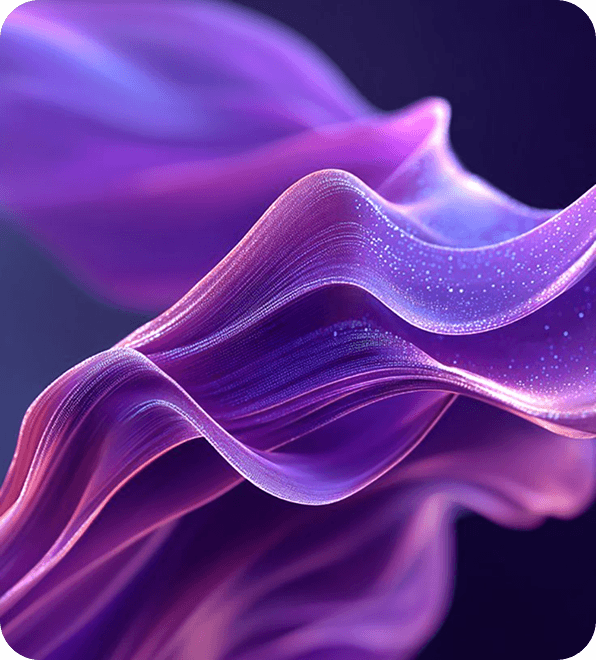 A wave pattern in purple and black colors on a textured background.