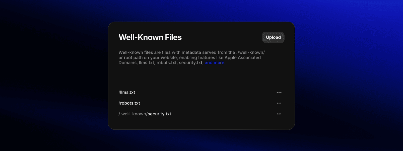 Framer well-known files