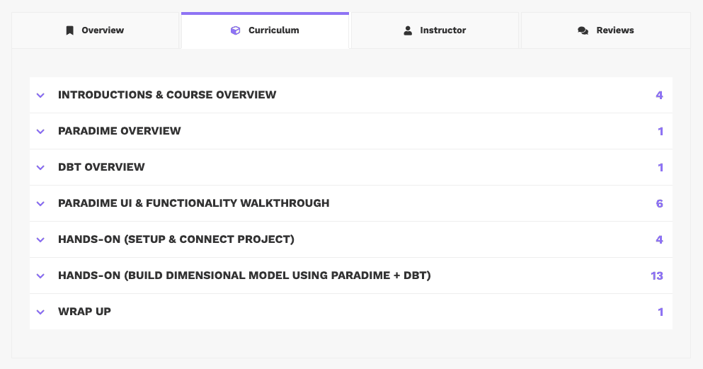 Paradime course | Paradime | Analytics Engineering using dbt™