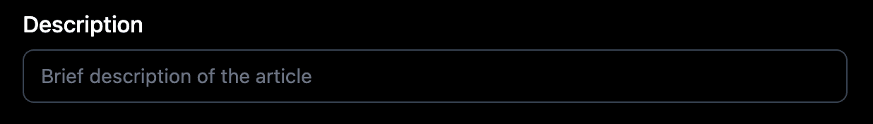 Article description field in RankFrame