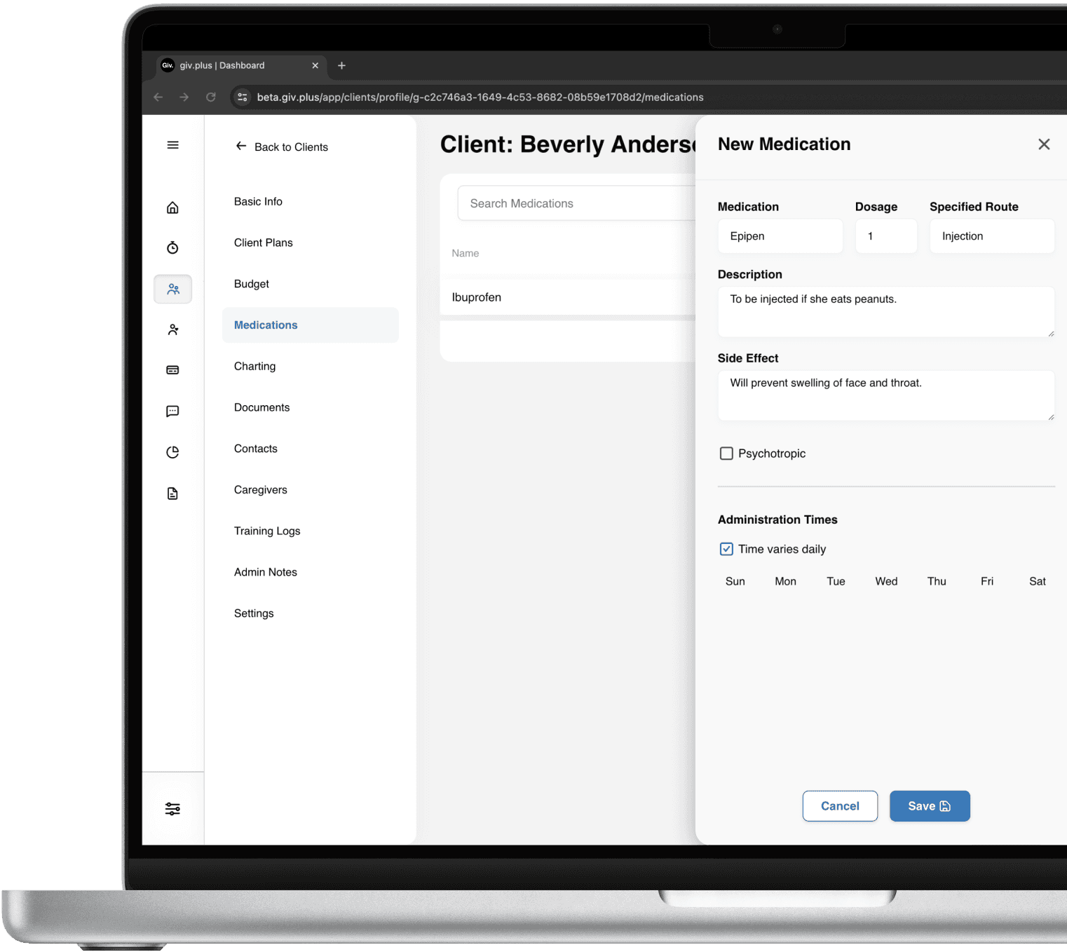 Medication software.