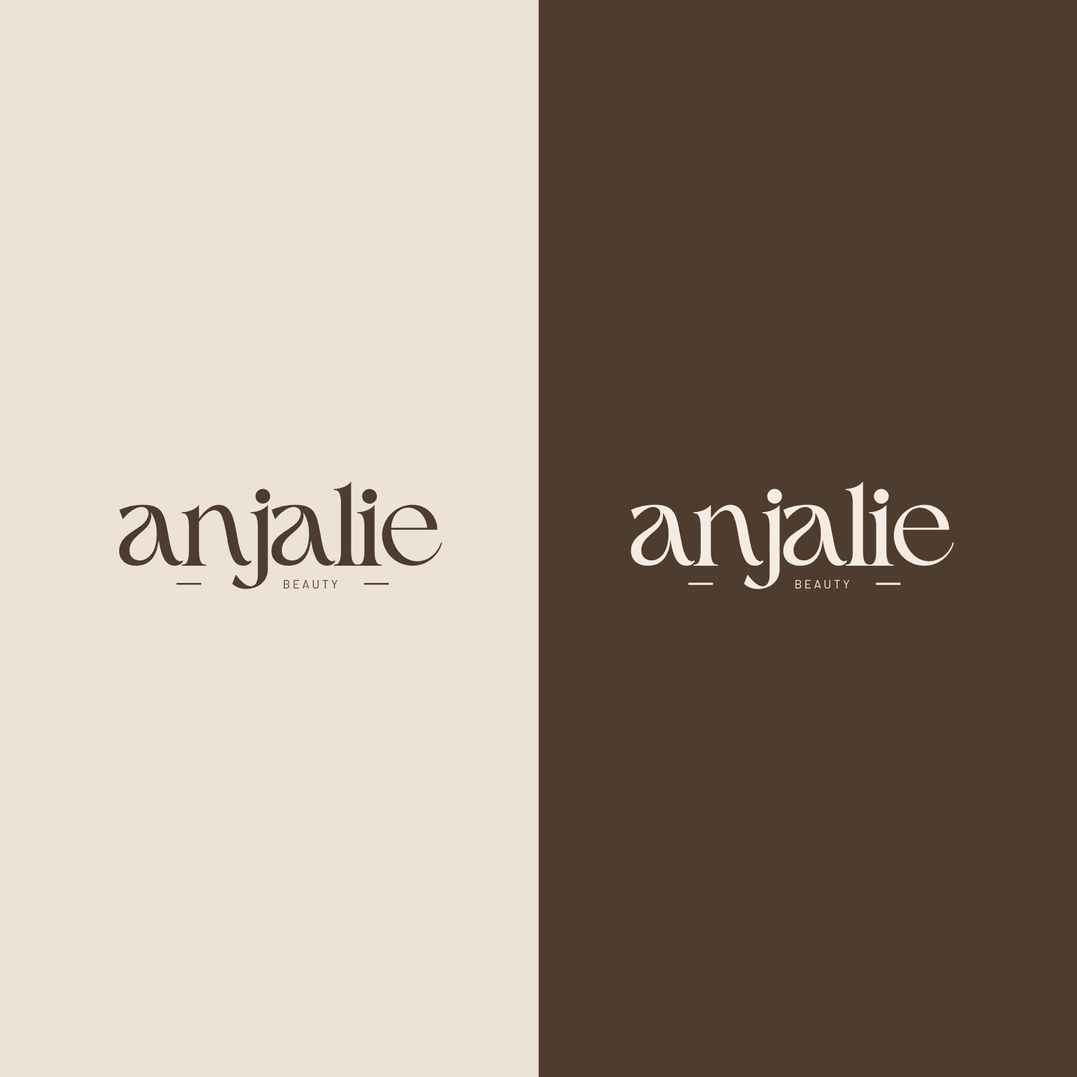 déclinaison de logo anjalie beauty