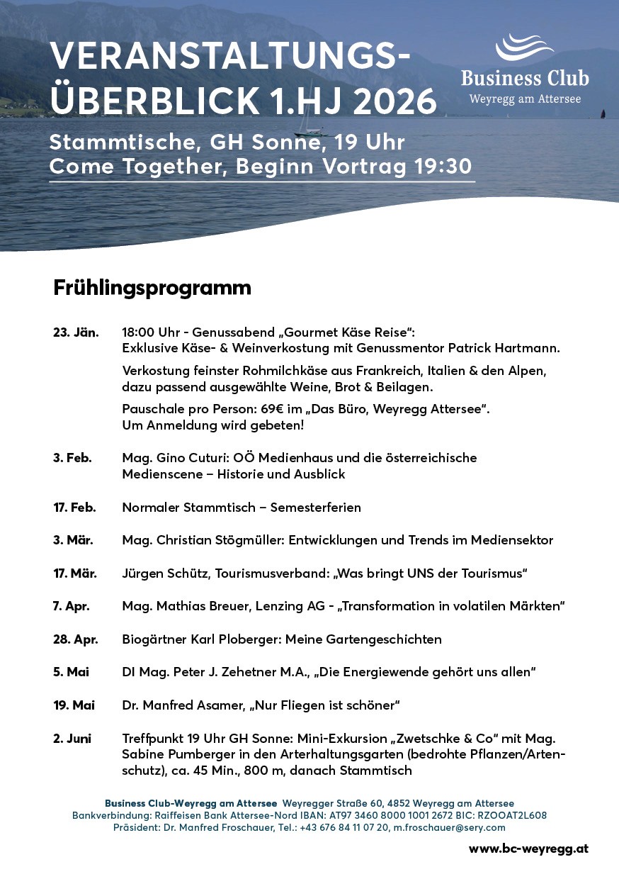 Veranstaltungstermine 2025