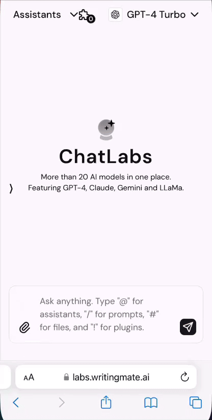 ChatLabs mobile app