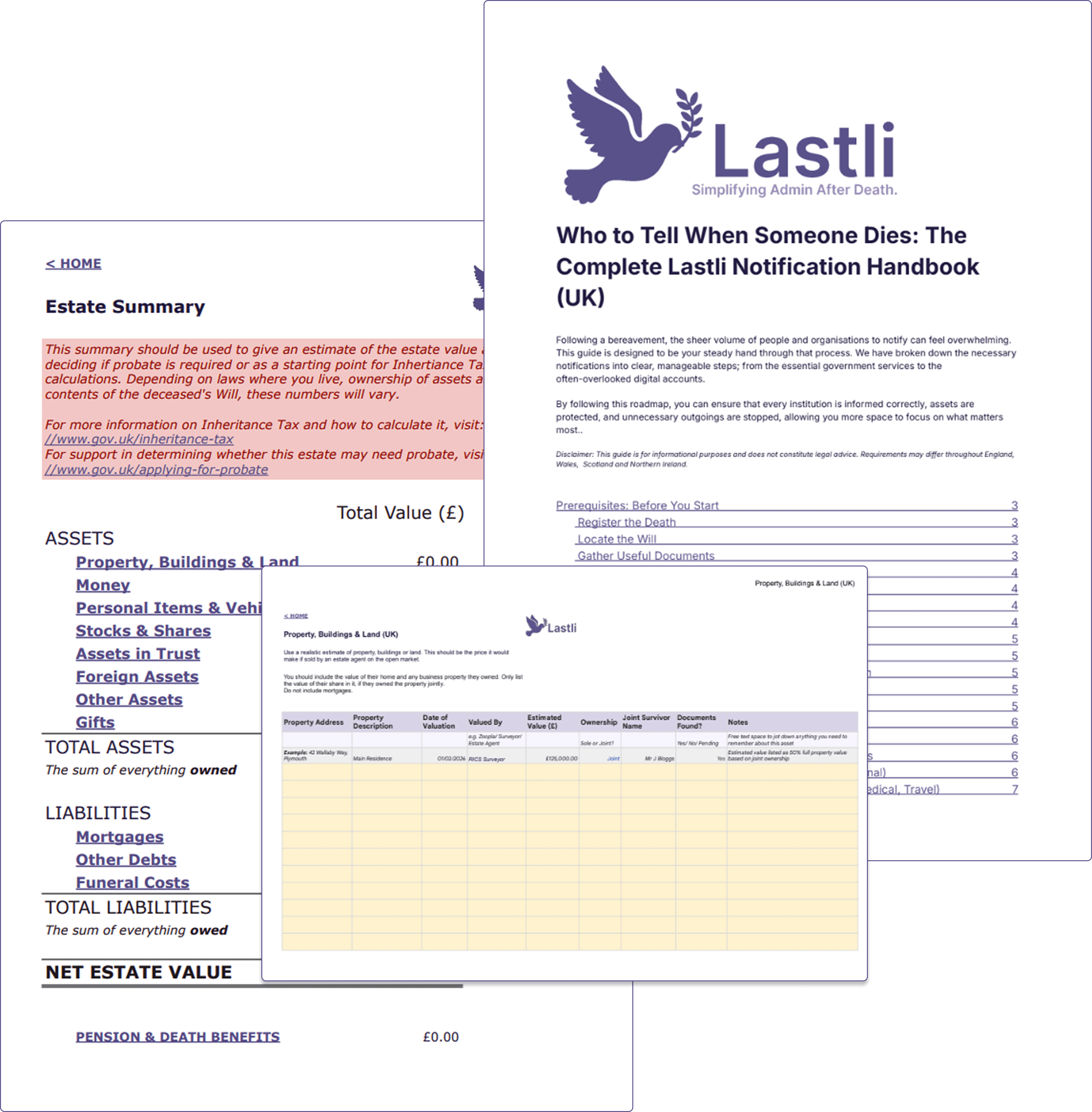 A screenshot of some of the content inside the Lastli Toolkit