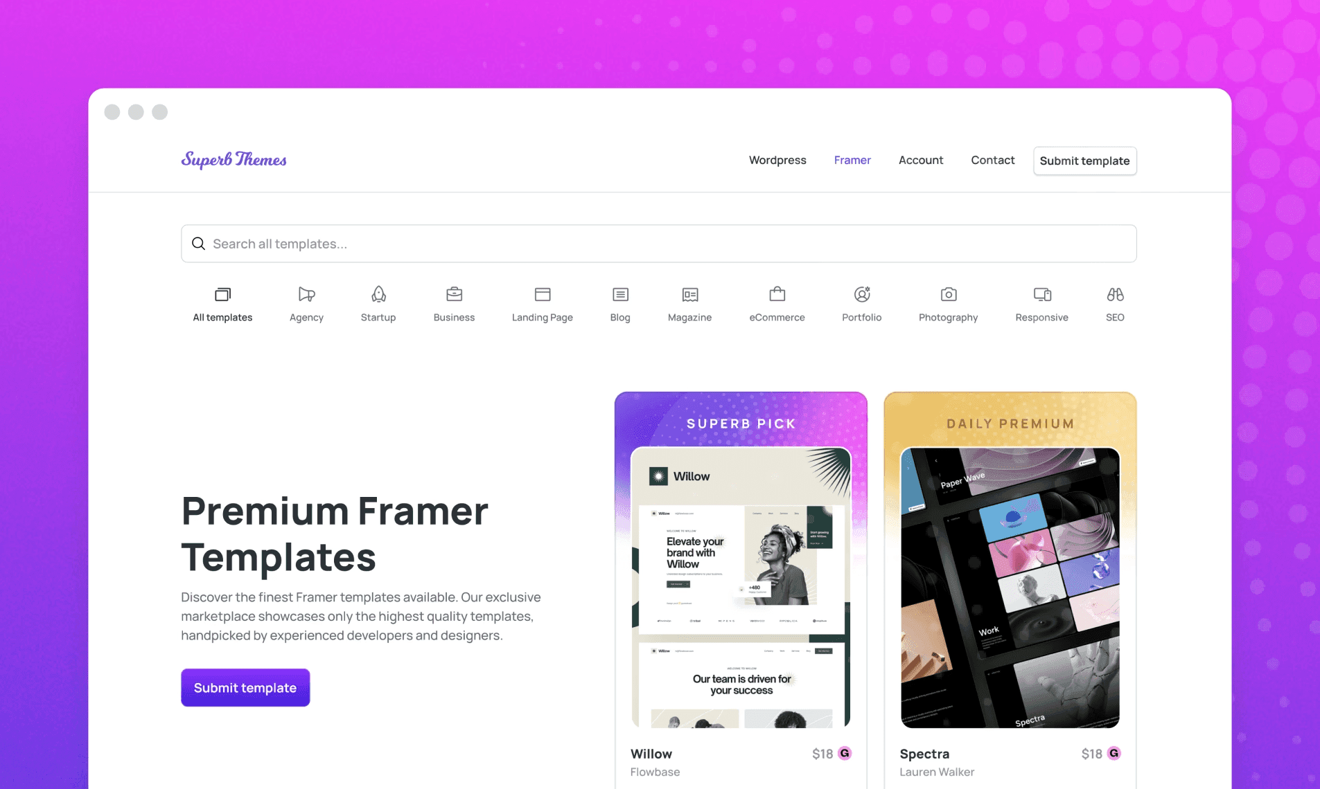 SuperbThemes, a Major WordPress Marketplace, is Switching to Framer
