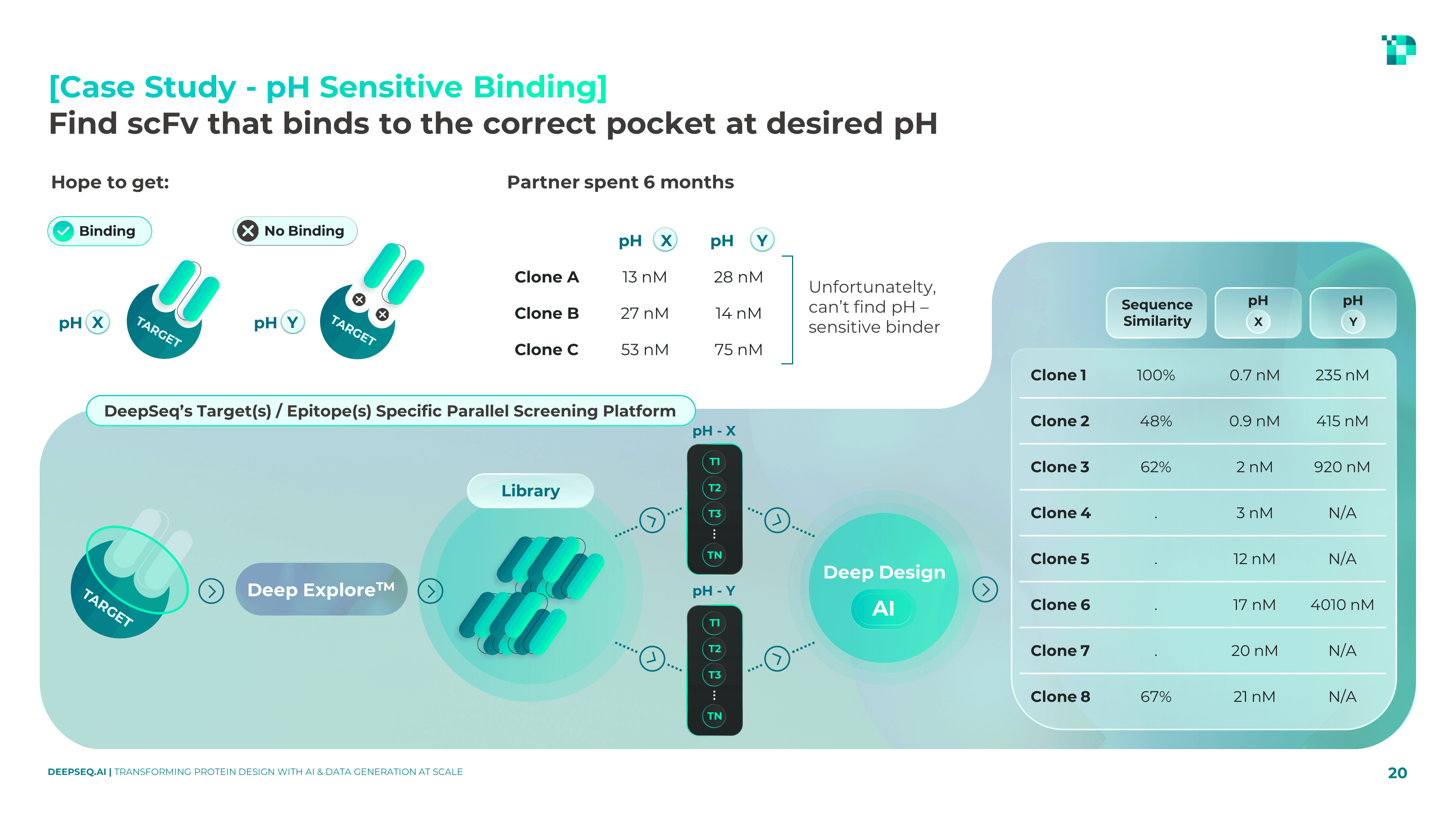 Team Introduction Slide: "Custom-designed team slide featuring DeepSeq.AI’s expert professionals and their key contributions."