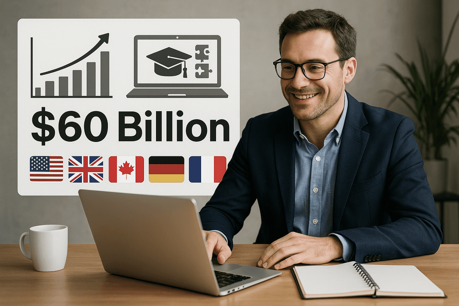 LMS dashboard tracking student language learning progress