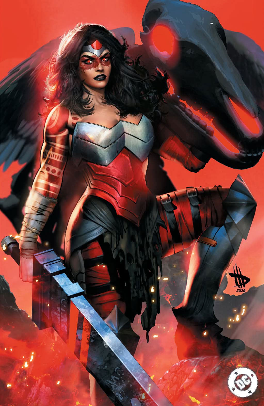 Absolute Wonder Woman #20 Dave Wilkins War Paint Virgin Variant featuring striking Wonder Woman cover artwork with war paint design and no trade dress for the Big Dex Comics exclusive edition.