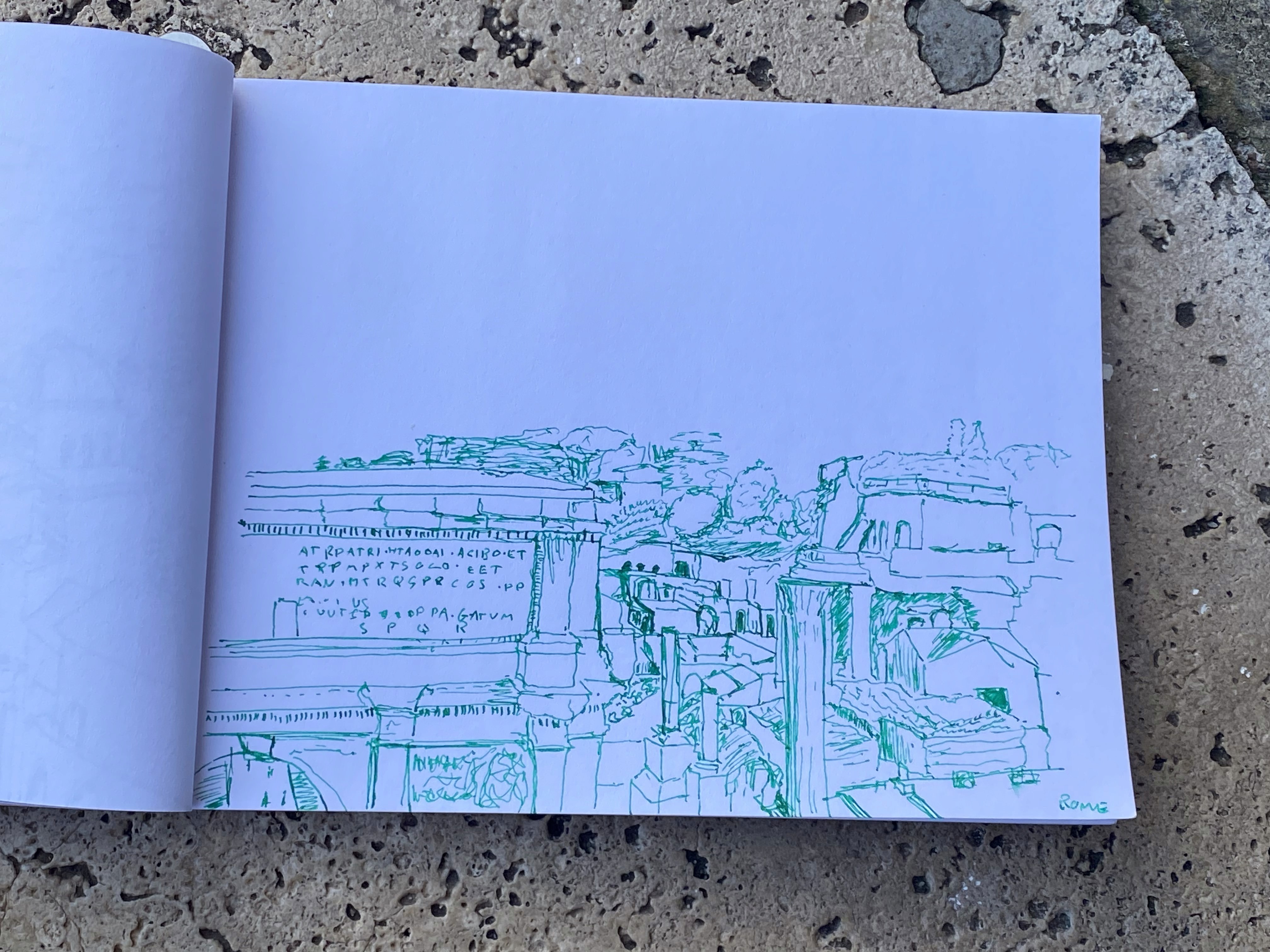 Theo Berry: Watercolor of Joshua Tree landscape