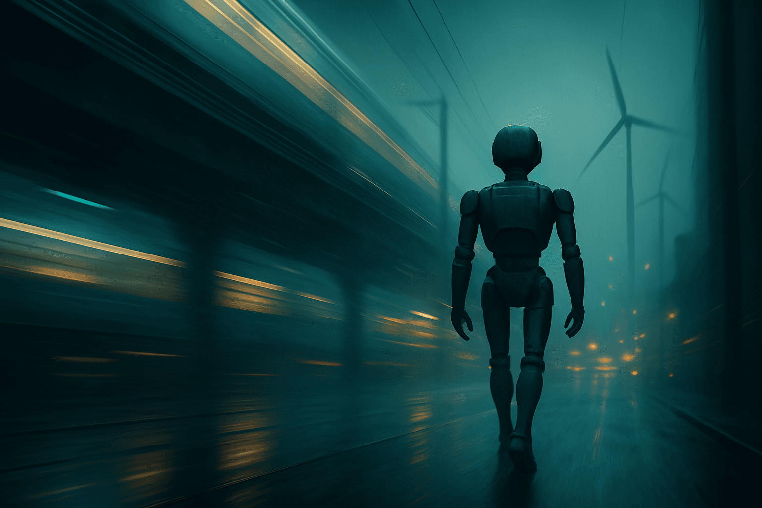 A black and white photo of a basketball hoop with a ball caught in the net, viewed from below against a plain sky