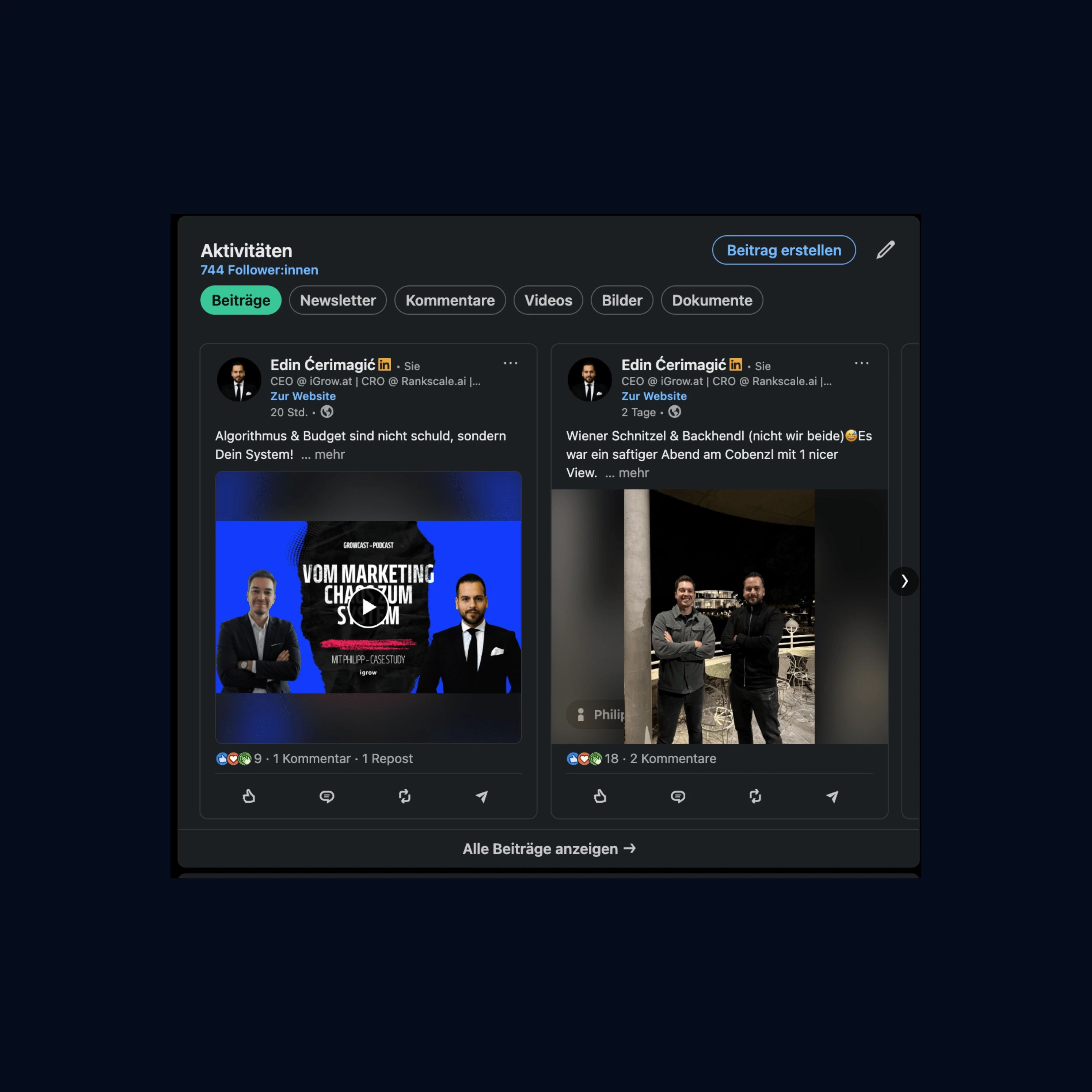 LinkedIn Thought Leadership mit iGrow2