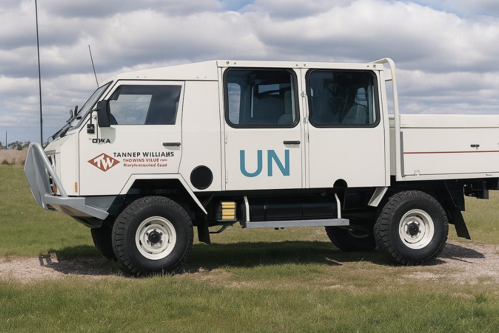 OKA UN truck on tarmac