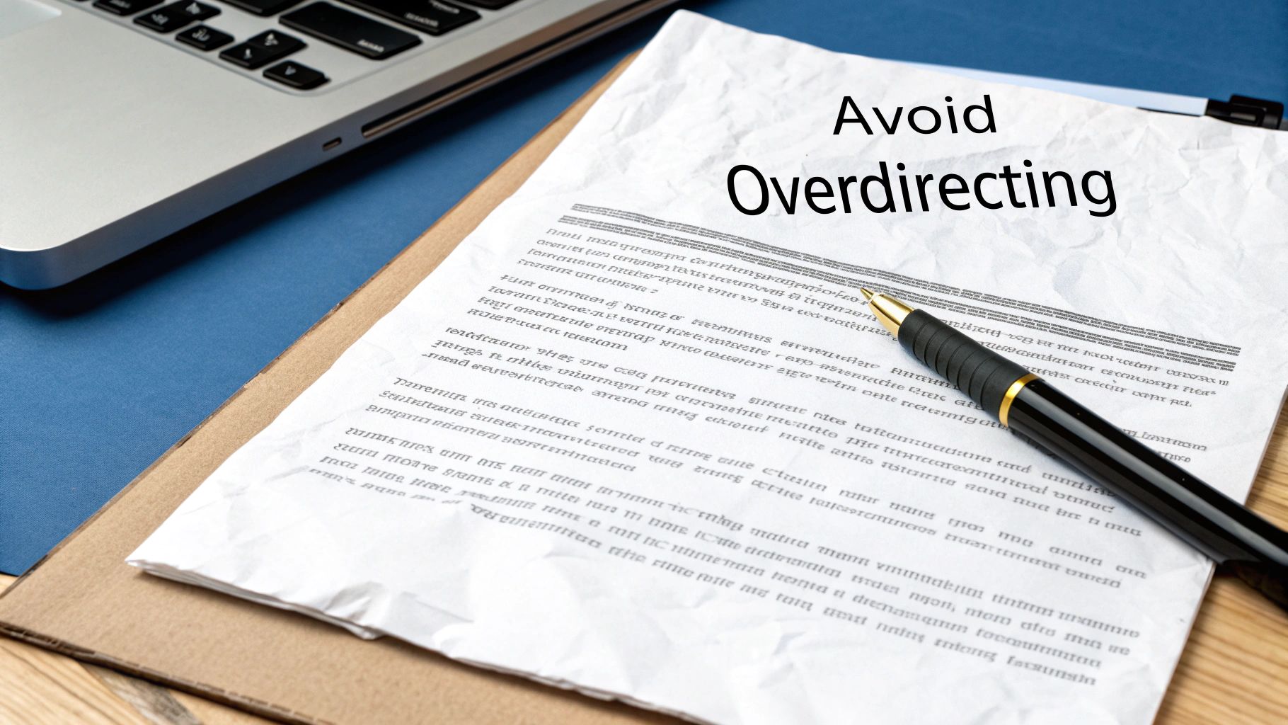 A red theatrical curtain with a single spotlight shining on a chalk 'X' mark on the stage floor, symbolizing a mistake.