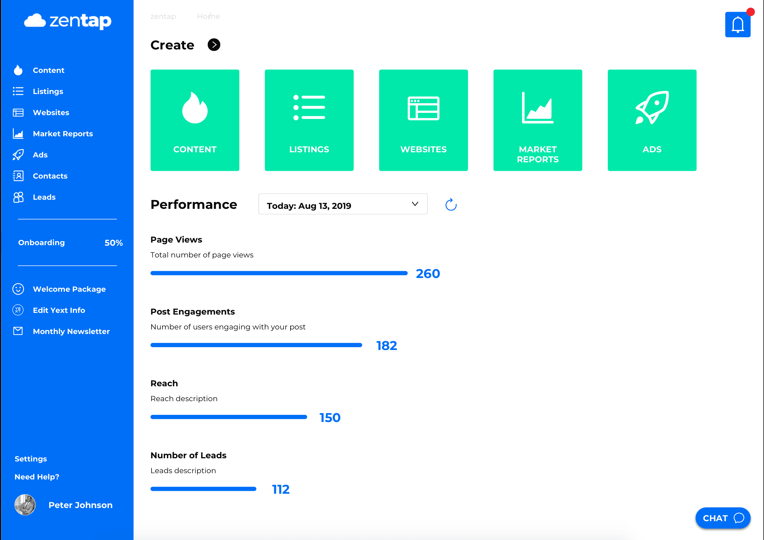 A close up of one of the Zentap dashboards