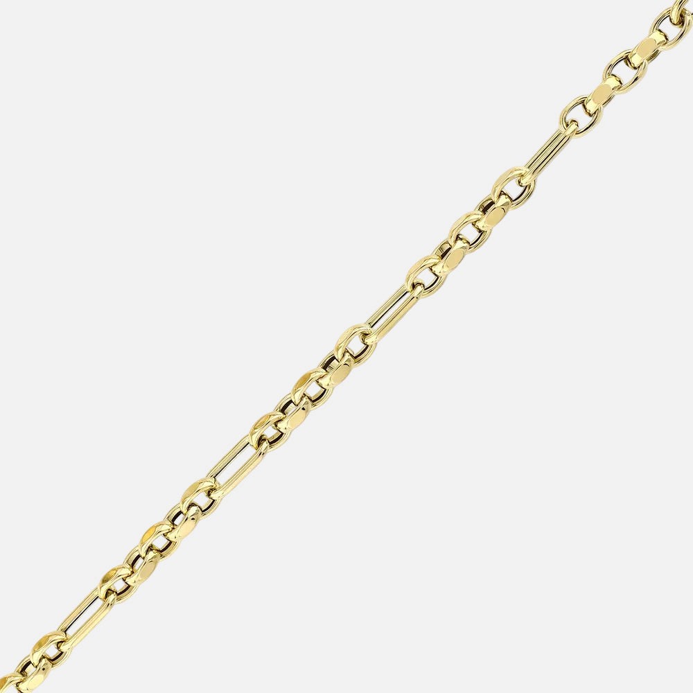 Assos Pırlanta 14 Ayar Altın Tasarım Zincir Bileklik 19 cm