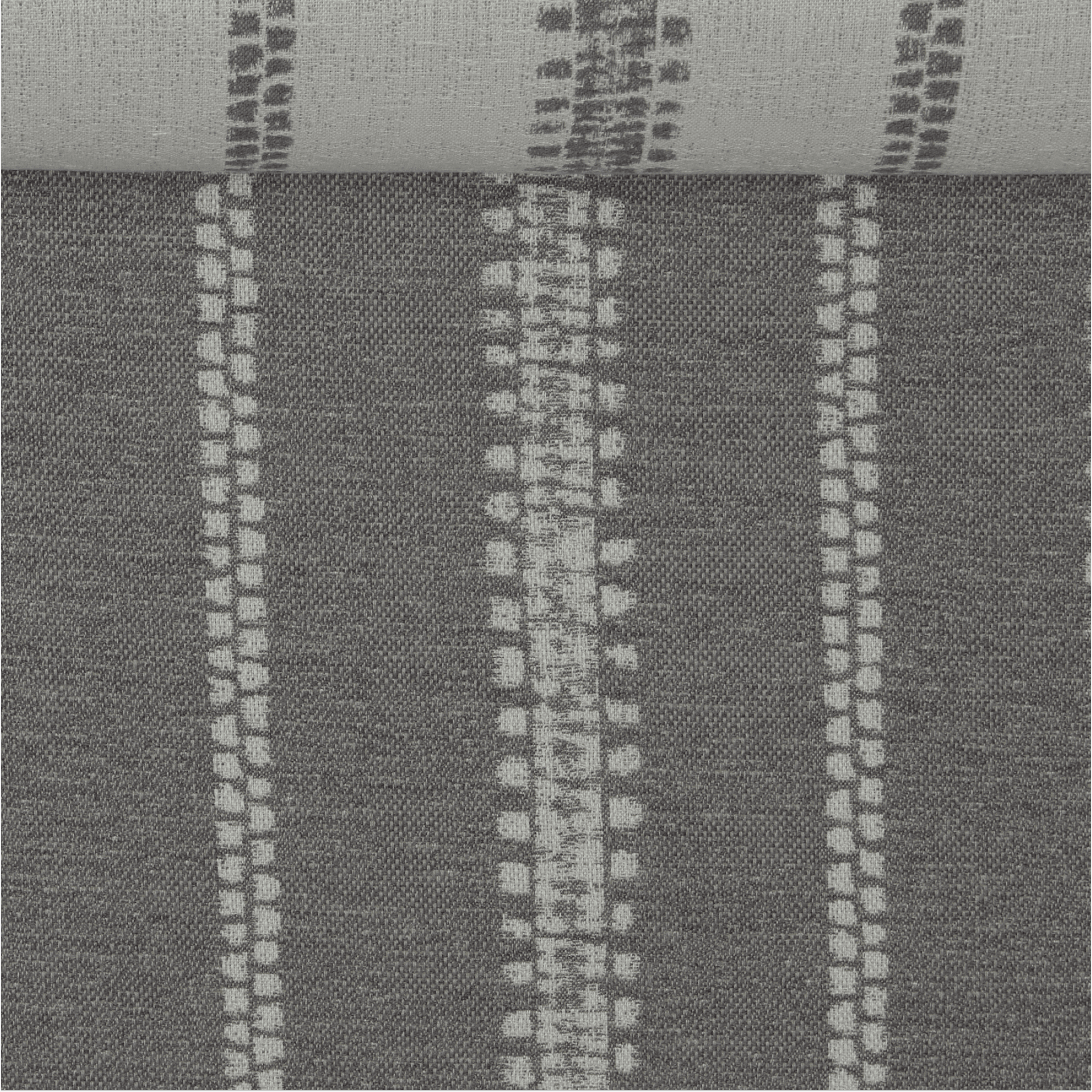 High-end grey and white striped jacquard fabric used for luxury pool floats by Oliver James Lilos — durable, elegant, and designed for stylish poolside lounging.