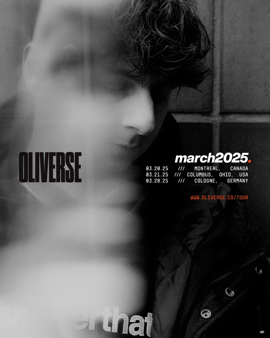 Abstract streaks of orange and blue light