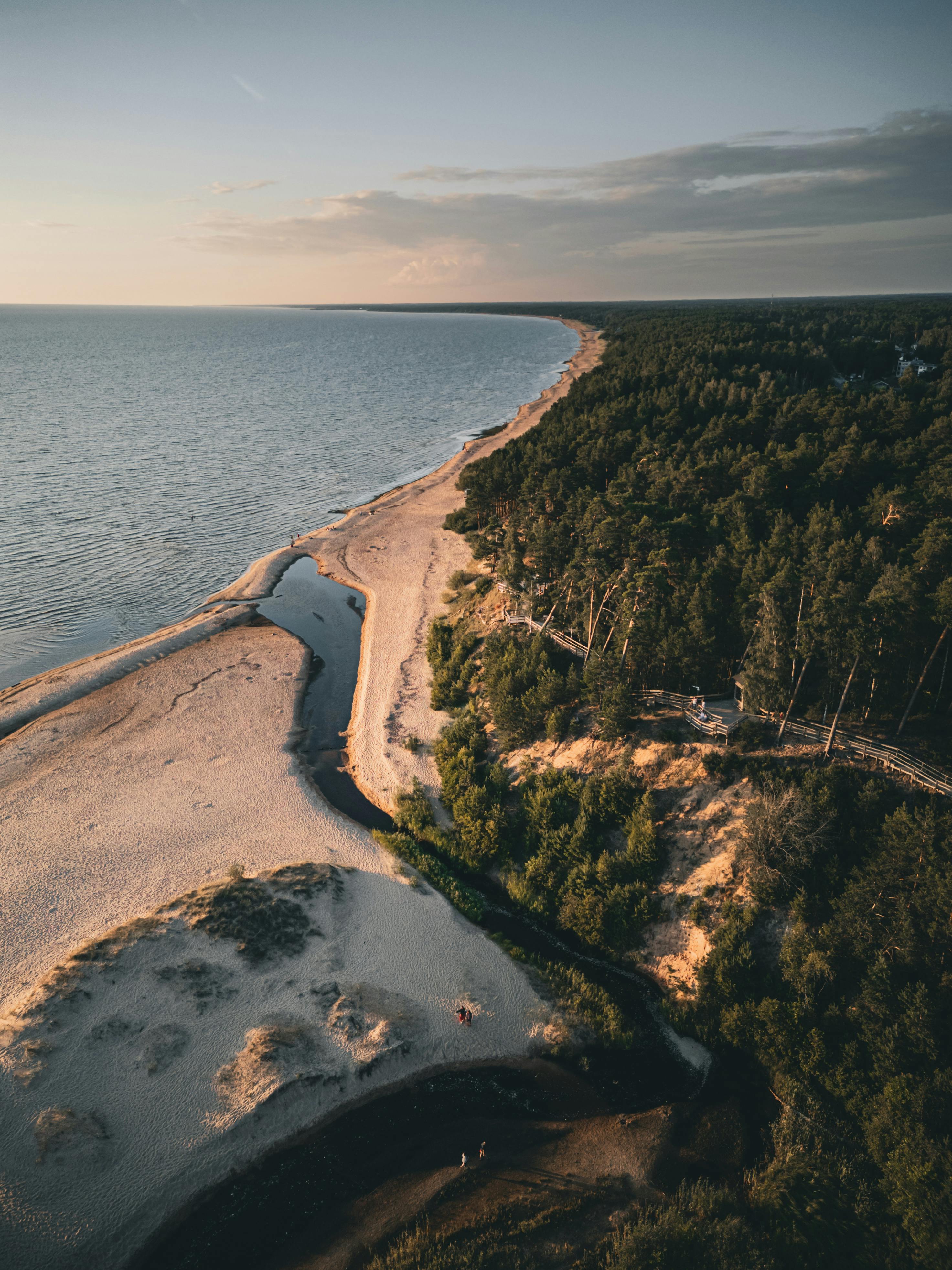 A view of the ocean from a road