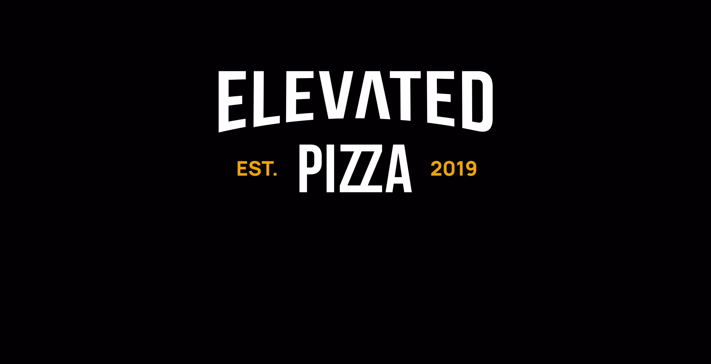 Elevated Pizza website section highlighting eST 2019 from the completed creative project