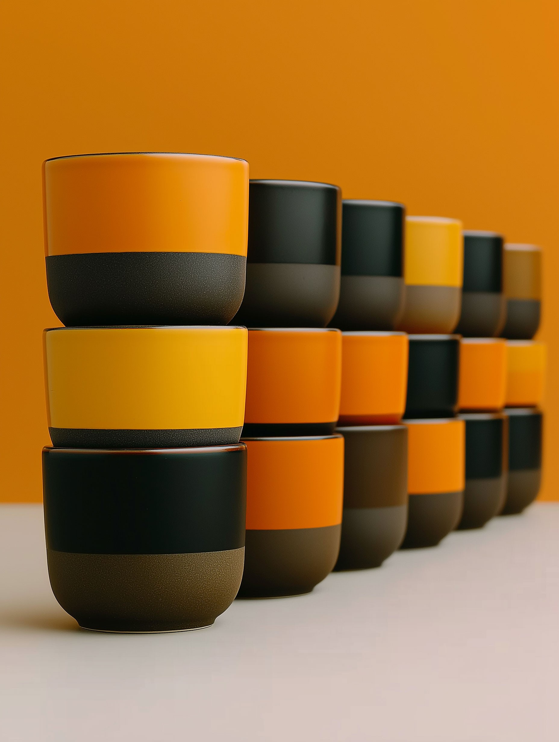 Glazing process close-up on ceramic surface.