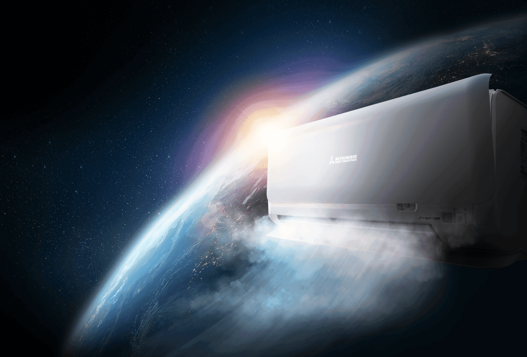 Skateboarder airborne at night with lights above