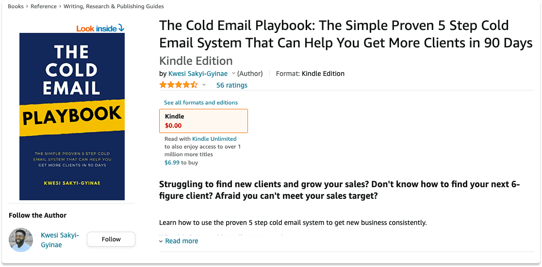 Cold Email Books Cold Email Playbook | Breakcold