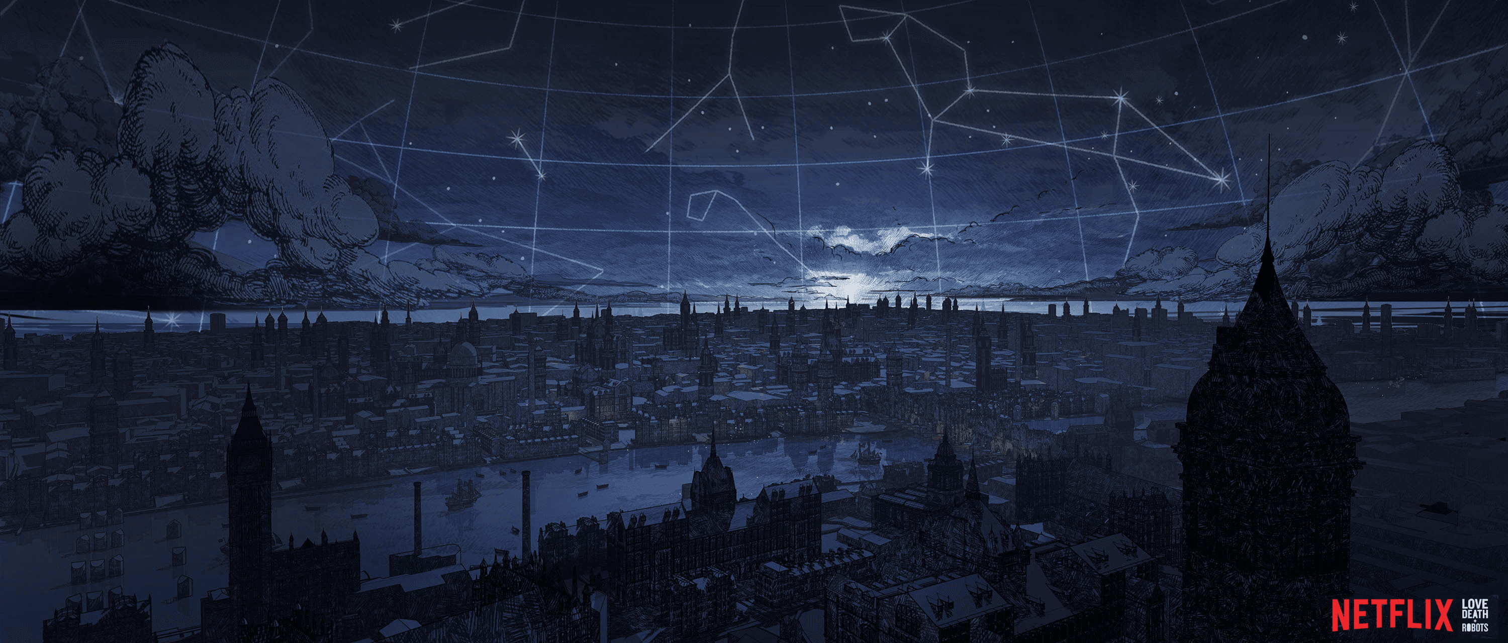 For He Can Creep environment concept – visual development of the supernatural London setting