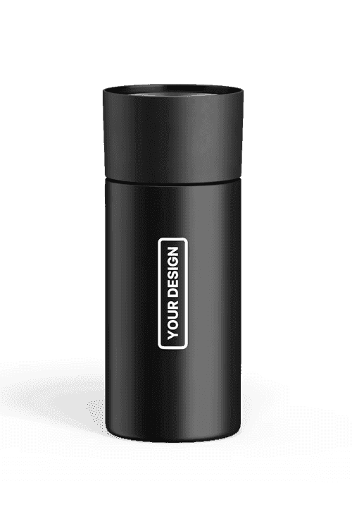 Black customizeable black tall tumbler