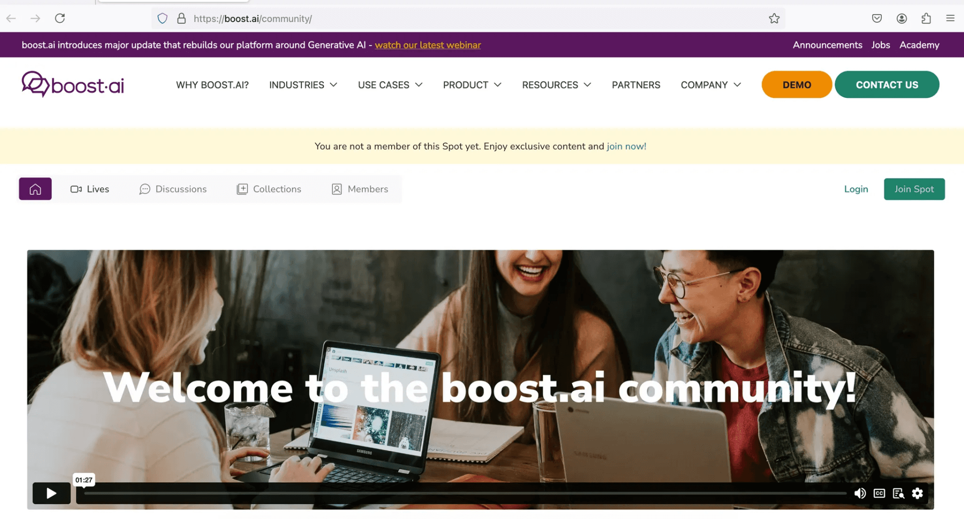 Boost.ai Marketing Spotlight: Community area