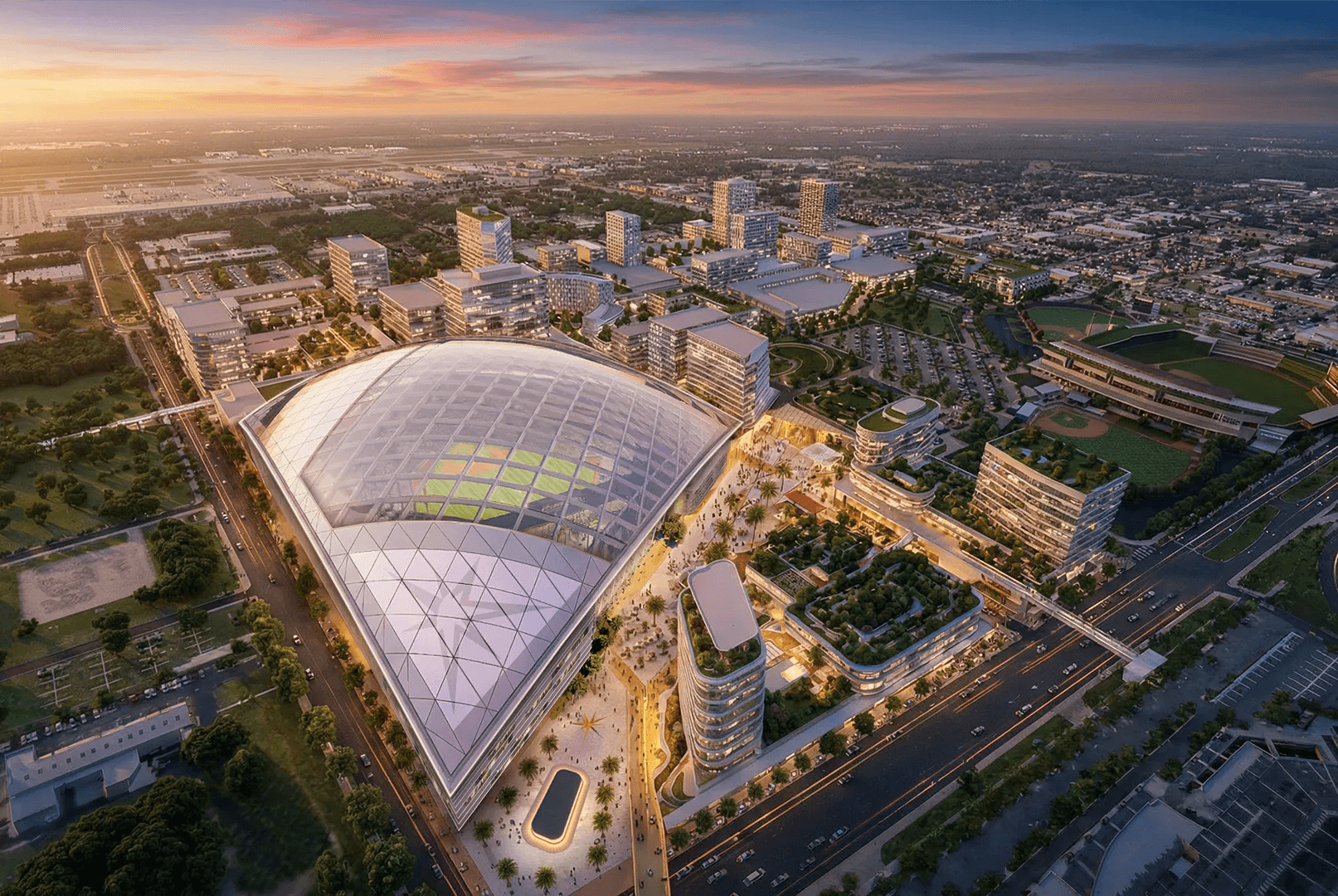 Rendering of Rays Stadium, Tampa Bay