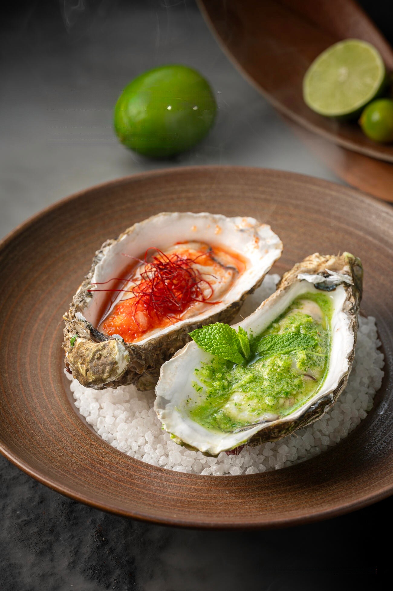 Gourmet oyster restaurant food photography by Lefty Studio